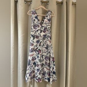Floral V-Neck Sleeveless Dress